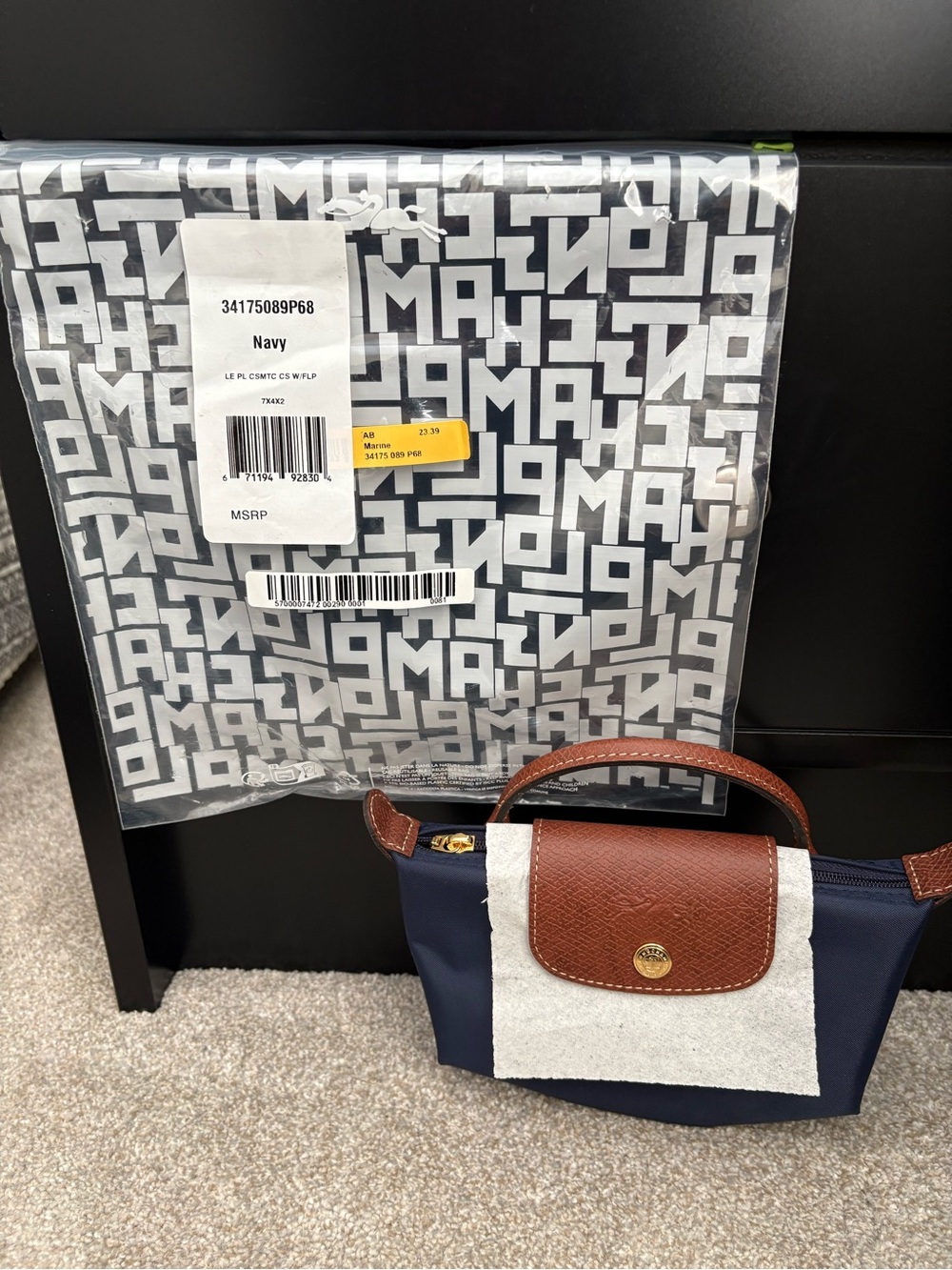 Longchamp Mini Top-Handle Le Pliage Cosmetic Case